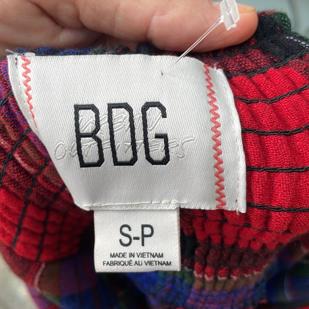 BDG drop waste plaid overall slip dress - Picture 7 of 11
